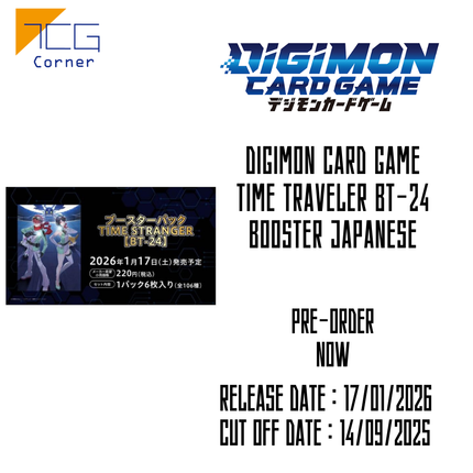 Digimon Card Game Time Traveler BT-24 Booster Japanese Pre-Order