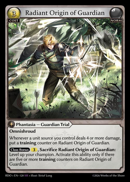 RDO-120 Radiant Origin of Guardian (Super Rare)