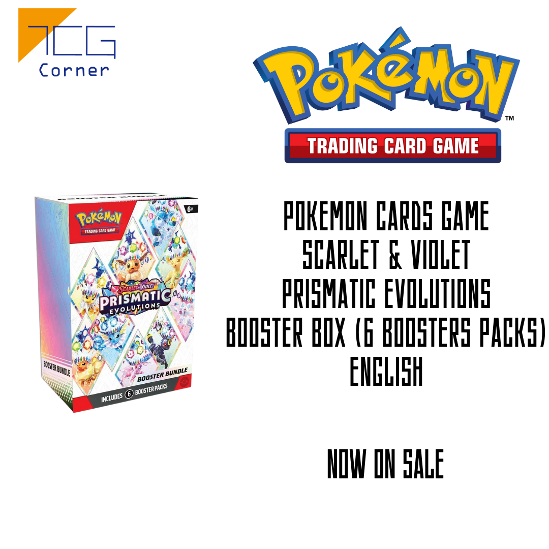 Pokemon Cards Game Scarlet & Violet Prismatic Evolutions Booster Box (6 Boosters Packs) English