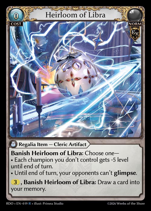 RDO-019 Heirloom of Libra (Rare)