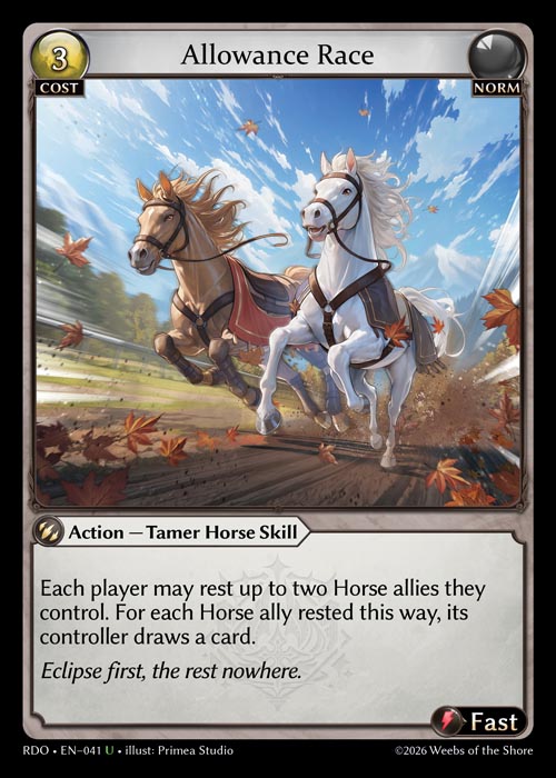 RDO-041 Allowance Race (Uncommon)
