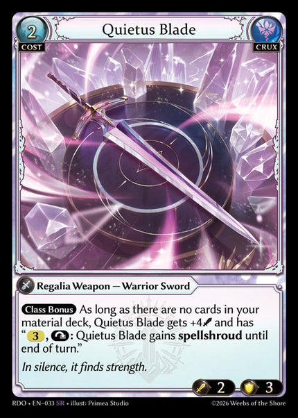 RDO-033 Quietus Blade (Super Rare)
