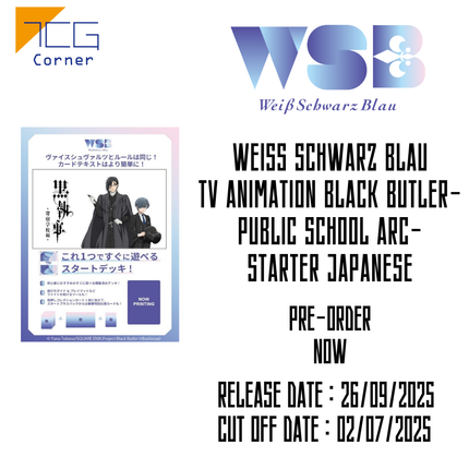 Weiss Schwarz Blau TV animation Black Butler-Public School Arc- Starter Japanese Pre-Order