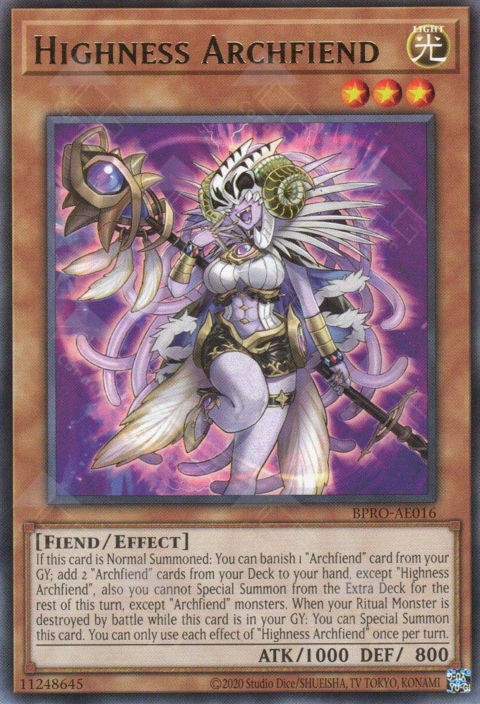BPRO-AE016 Highness Archfiend (R)