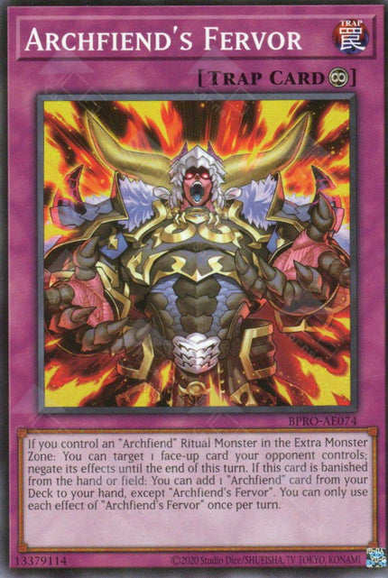 BPRO-AE074 Archfiend's Fervor (N)
