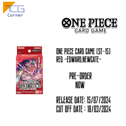 One Piece Card Game [ST-15] Red -Edward.Newgate- Pre-Order