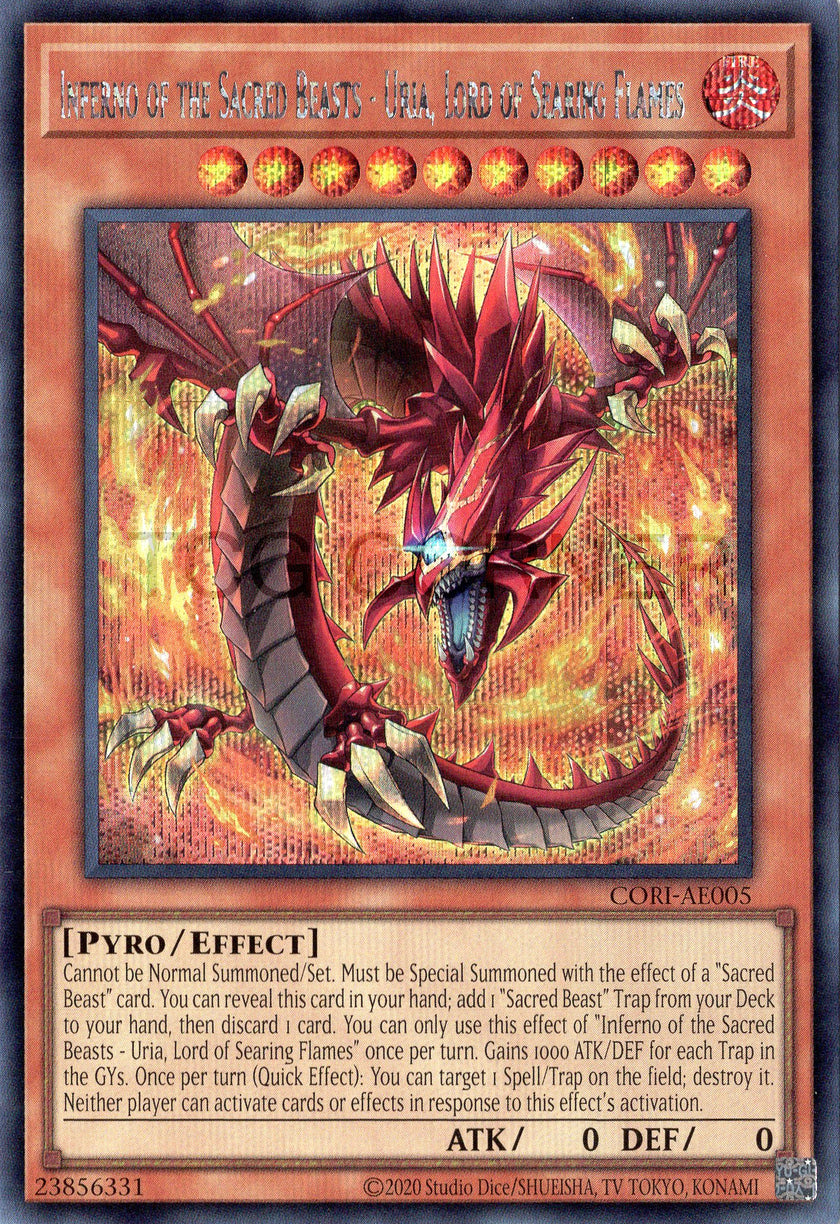 CORI-AE005 Inferno of the Sacred Beasts - Uria, Lord of Searing Flames (SER)