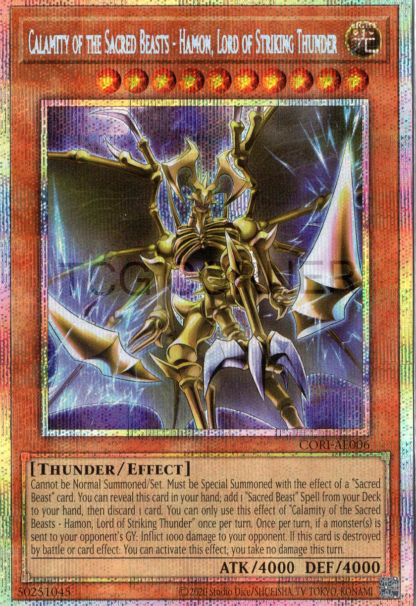 CORI-AE006 Calamity of the Sacred Beasts - Hamon, Lord of Striking Thunder (PSER)