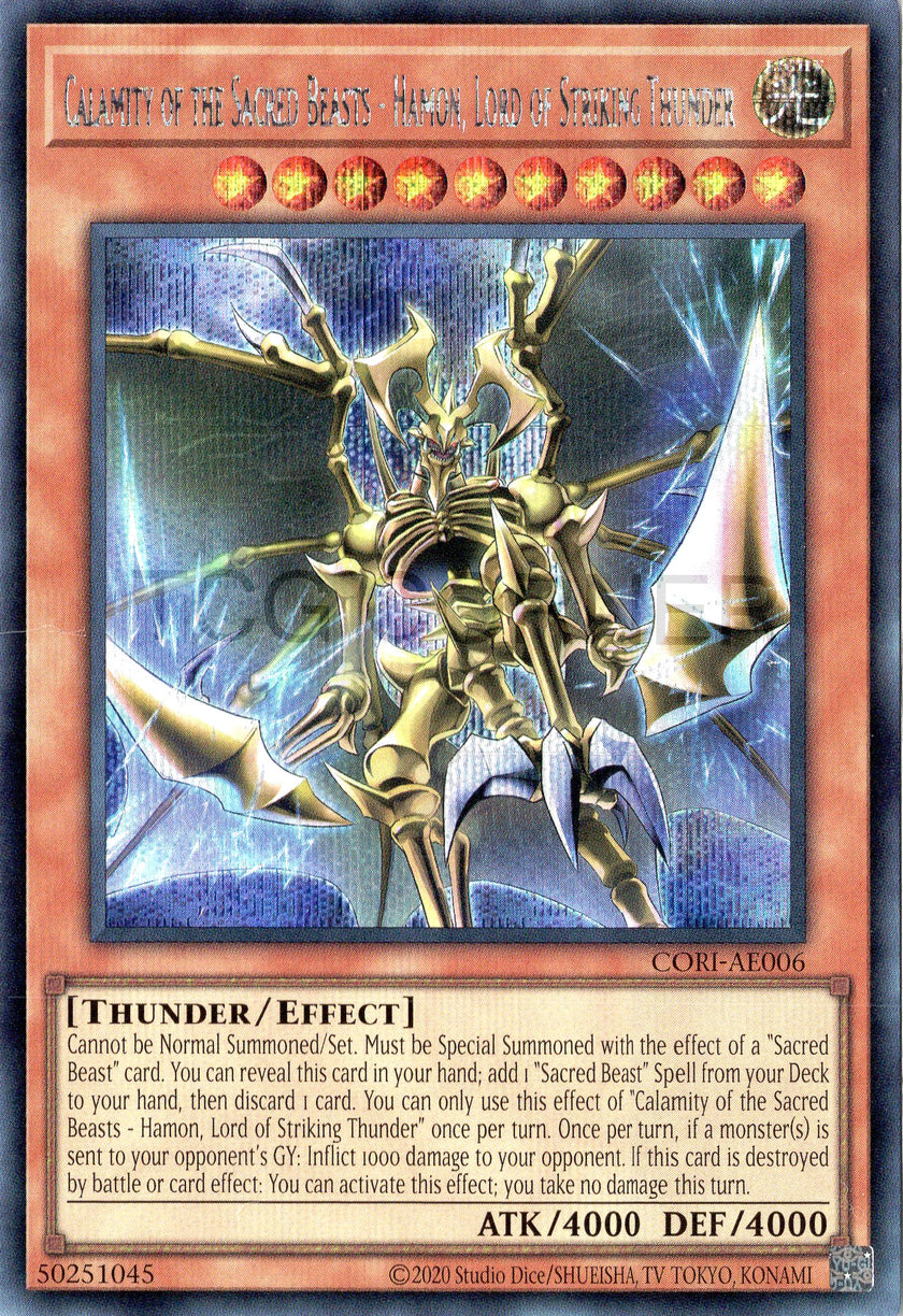 CORI-AE006 Calamity of the Sacred Beasts - Hamon, Lord of Striking Thunder (SER)