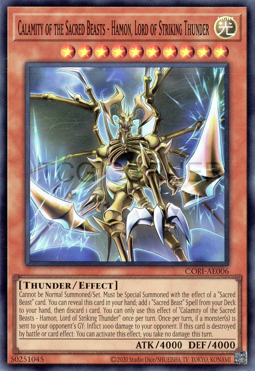 CORI-AE006 Calamity of the Sacred Beasts - Hamon, Lord of Striking Thunder (SR)