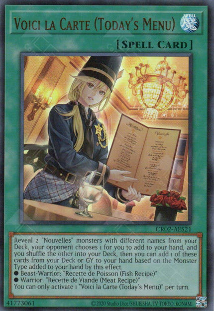 CR02-AES21 Voici la Carte (Today's Menu) (UR)