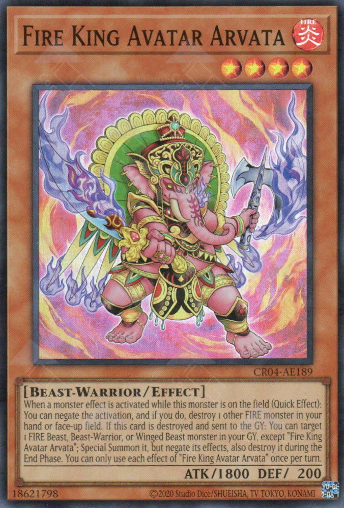 CR04-AE189 Fire King Avatar Arvata (SR)