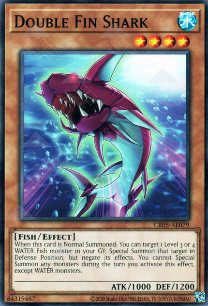 CR05-AE079 Double Fin Shark (N)