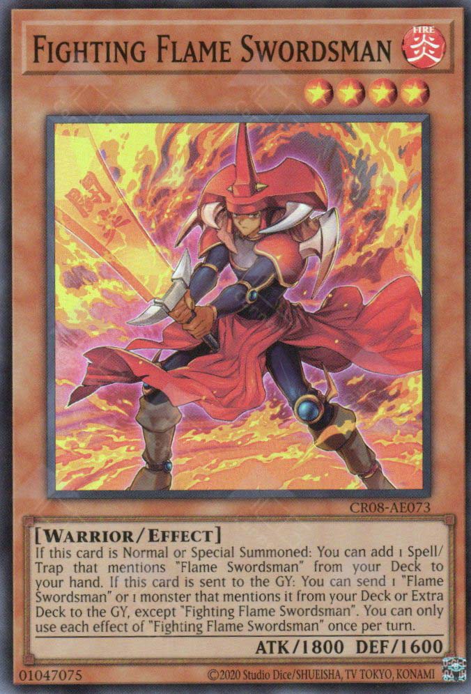 CR08-AE073 Fighting Flame Swordsman (SR)