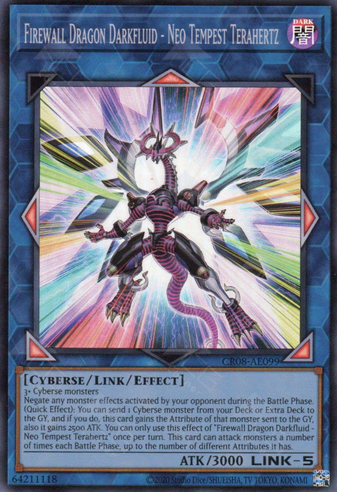 CR08-AE099 Firewall Dragon Darkfluid - Neo Tempest Terahertz (SR)
