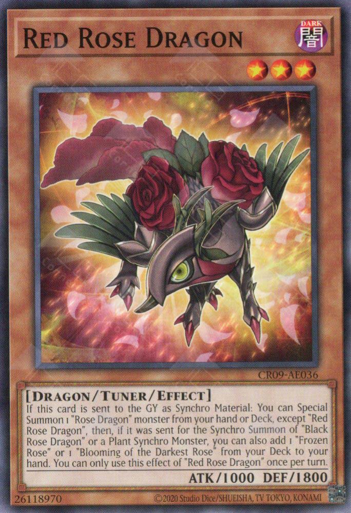 CR09-AE036 Red Rose Dragon (N)