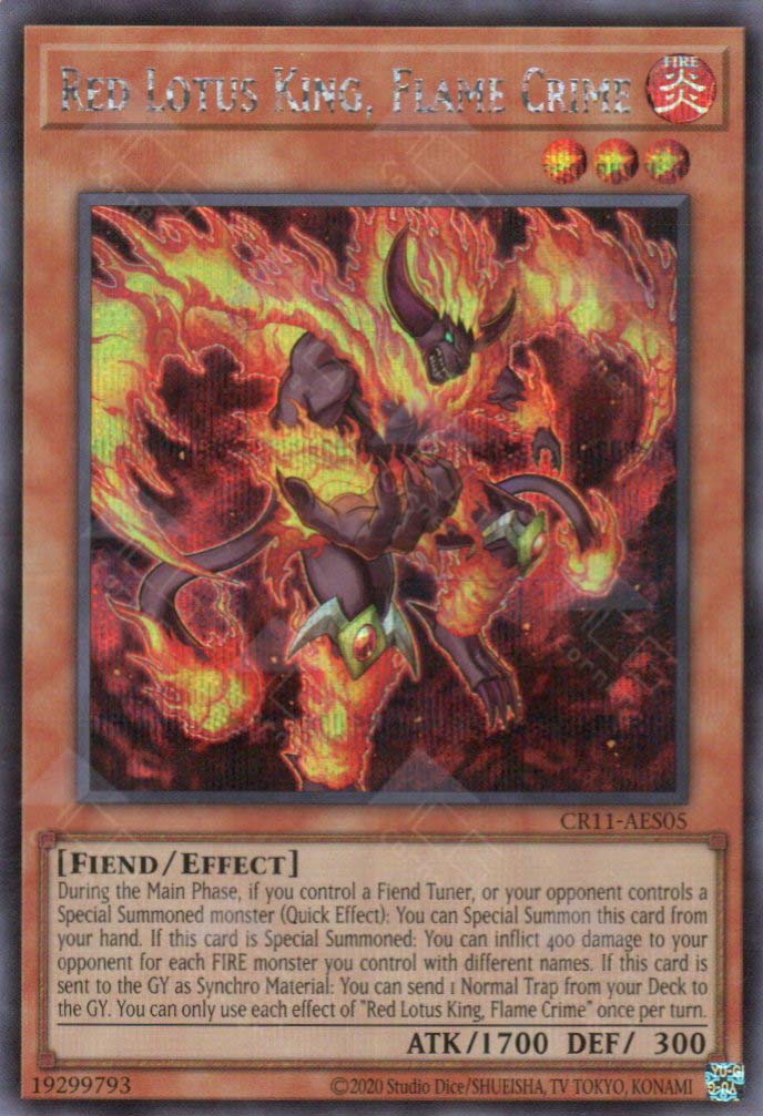 CR11-AES05 Red Lotus King, Flame Crime (SER)