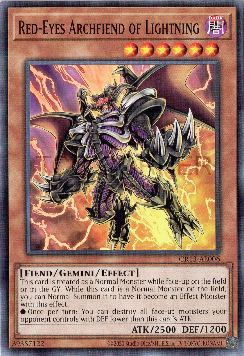CR13-AE006 Red-Eyes Archfiend of Lightning (N)