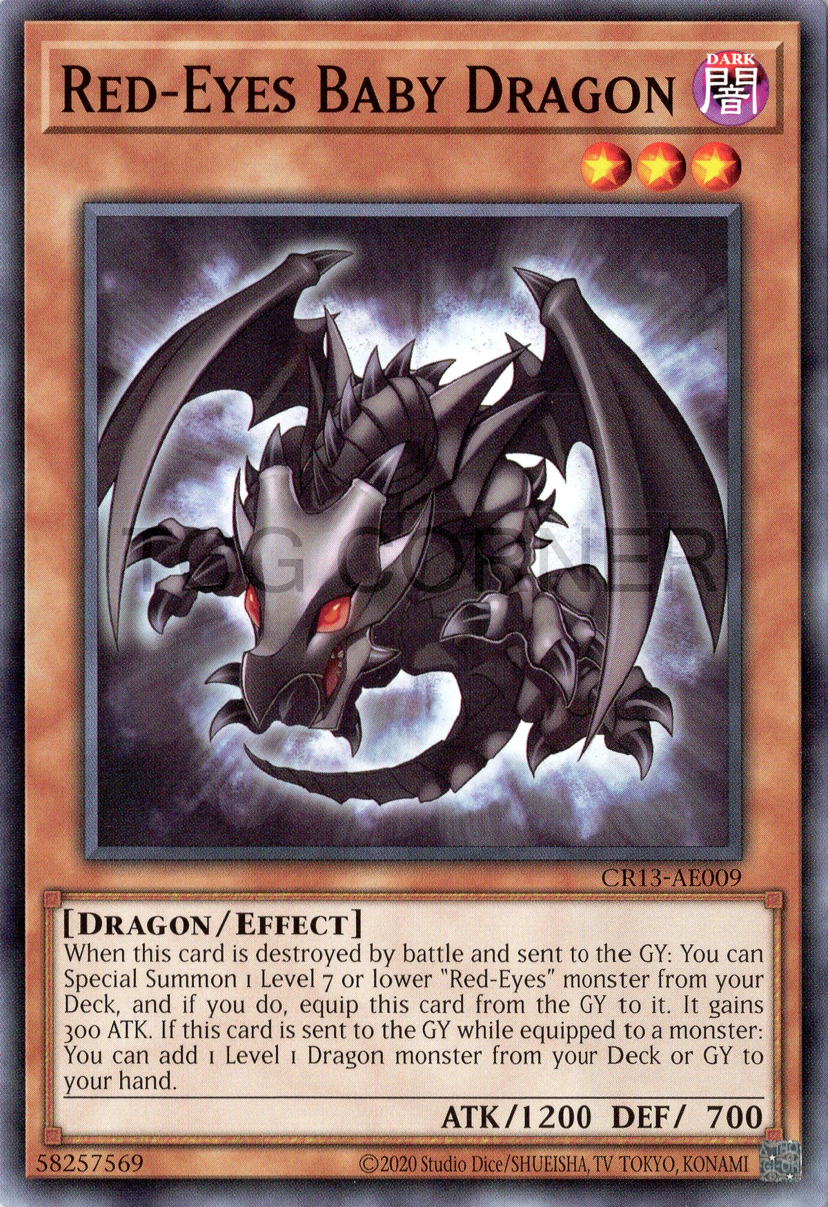 CR13-AE009 Red-Eyes Baby Dragon (N)