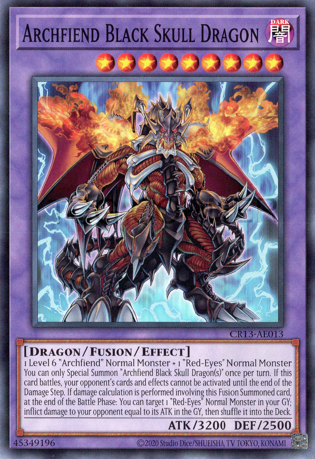 CR13-AE013 Archfiend Black Skull Dragon (N)