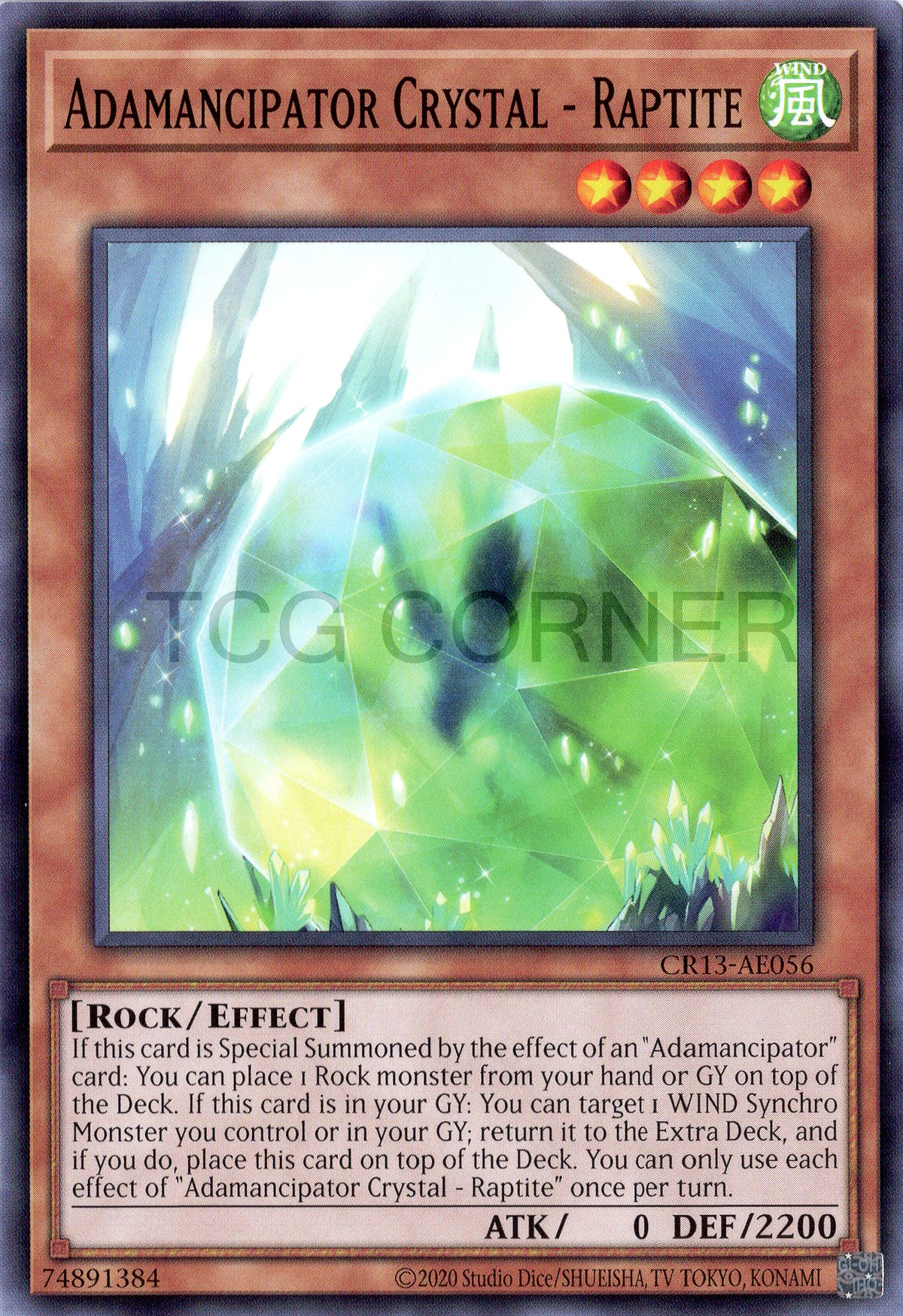 CR13-AE056 Adamancipator Crystal - Raptite (N)