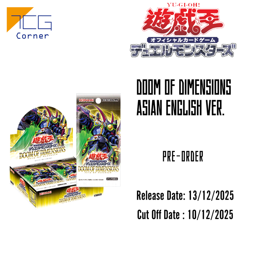 Yu-Gi-Oh! Booster pack- 1302 DOOM OF DIMENSIONS Booster (AE) Second Pr – TCG Corner