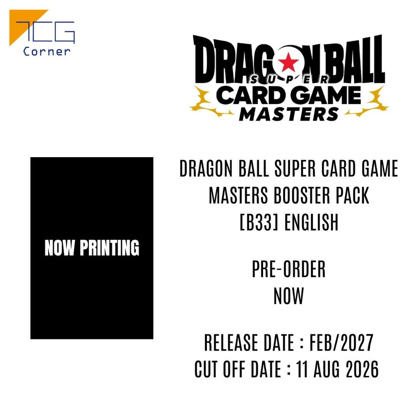 Dragon Ball Card Game Masters [B33] Booster English Pre-Order