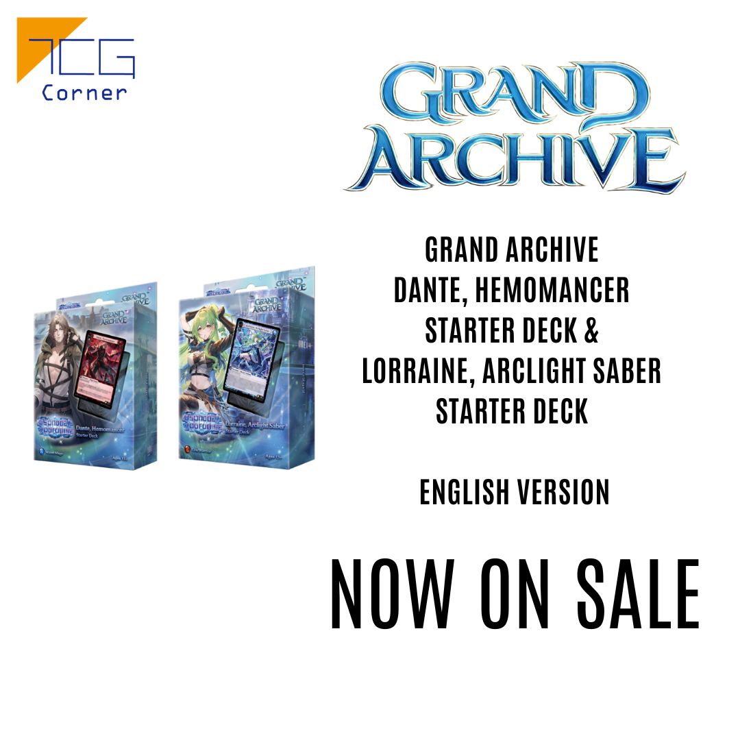 Grand Archive Dante, Hemomancer Starter Deck & Lorraine, Arclight Saber Starter Deck English