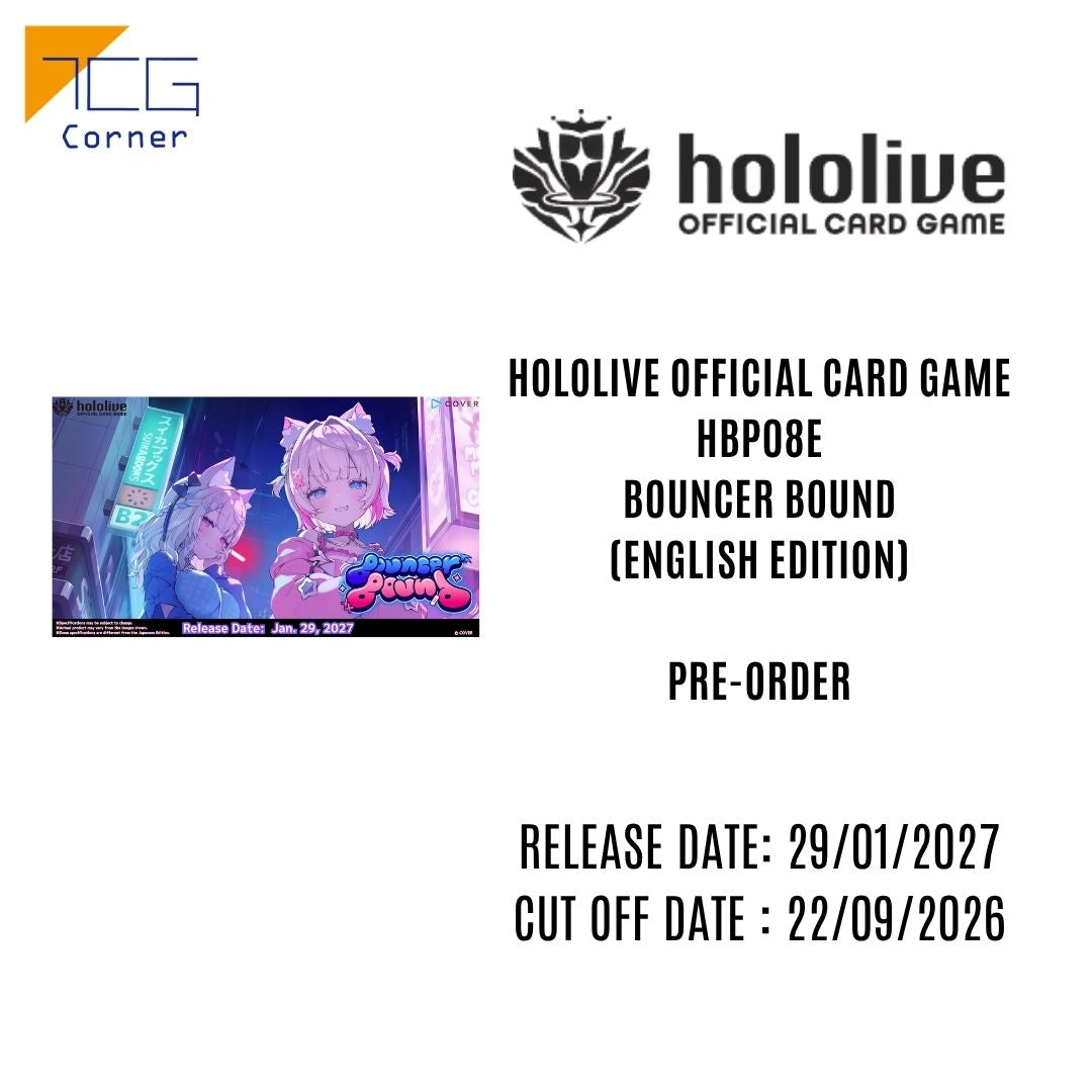 Hololive Official Card Game hBP08e Bouncer Bound Booster English Edition Pre-Order