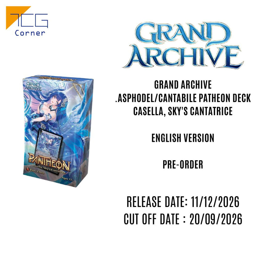 Grand Archive .asphodel/cantabile Patheon Deck Casella, Sky's Cantatrice & Dante, Hemomancer English Pre-Order