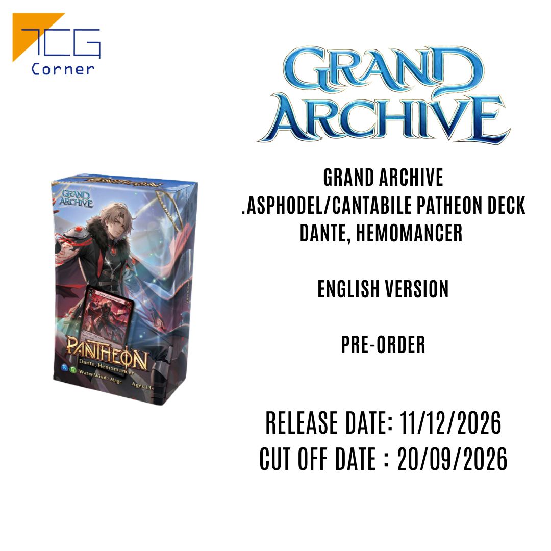 Grand Archive .asphodel/cantabile Patheon Deck Casella, Sky's Cantatrice & Dante, Hemomancer English Pre-Order