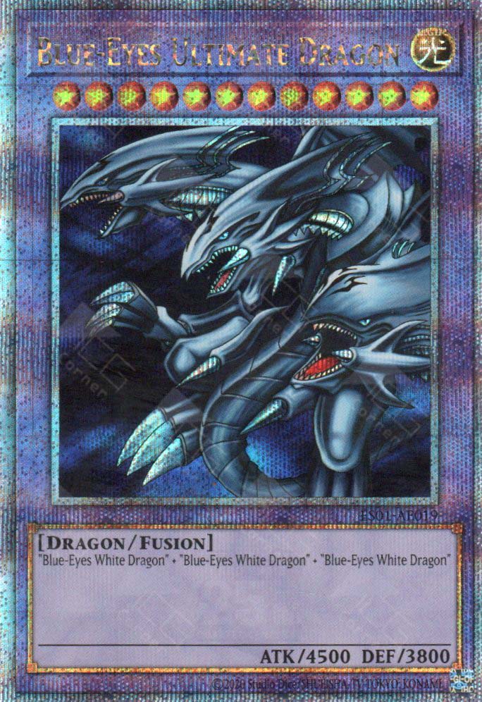 ES01-AE019 Blue-Eyes Ultimate Dragon (QCSR) (Status B)