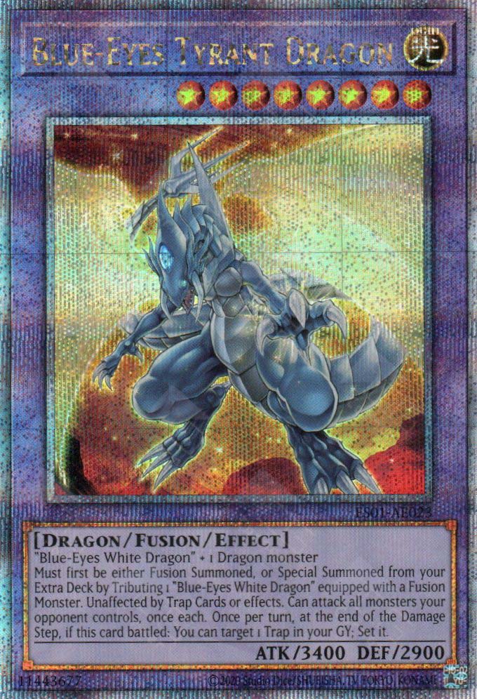 ES01-AE023 Blue-Eyes Tyrant Dragon (QCSR) (Status A)