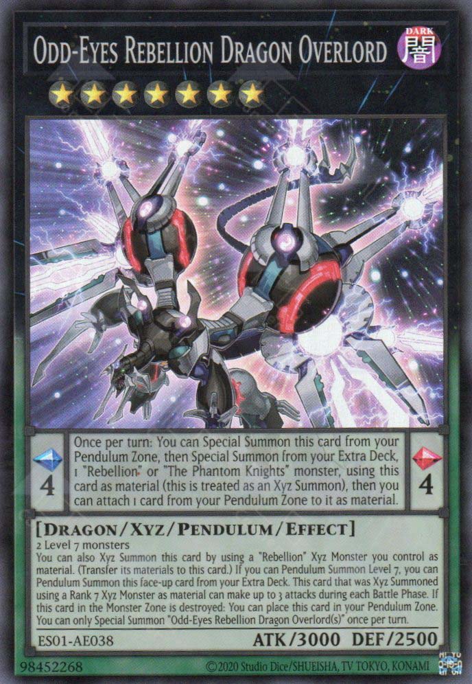 ES01-AE038 Odd-Eyes Rebellion Dragon Overlord (SR)