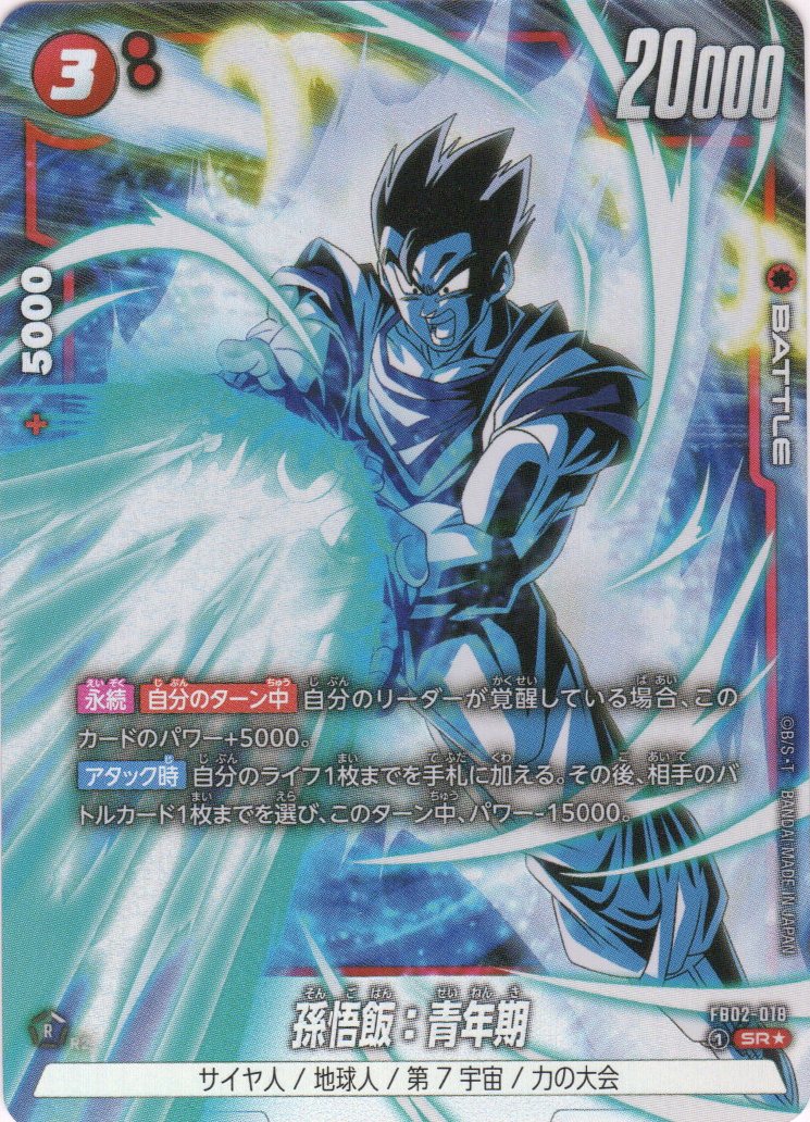 FB02-018 Son Gohan : Adolescence (SR*)