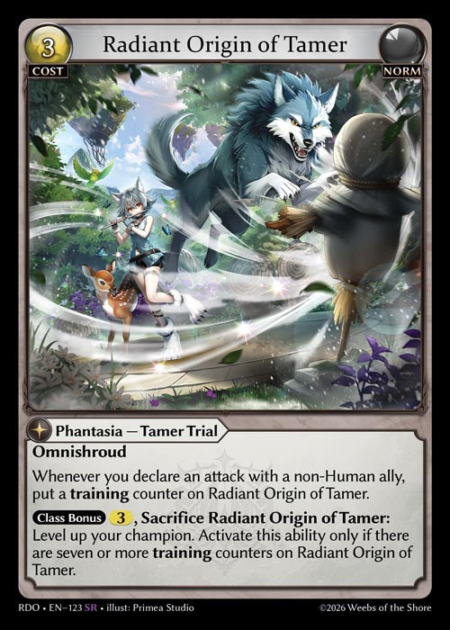RDO-123 Radiant Origin of Tamer (Super Rare)