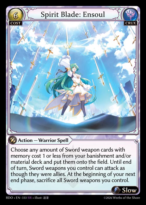 RDO-333 Spirit Blade: Ensoul (Super Rare)