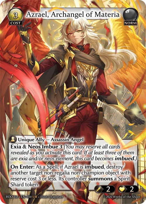 RDO 1st-050 Azrael, Archangel of Materia (Ultra Rare)