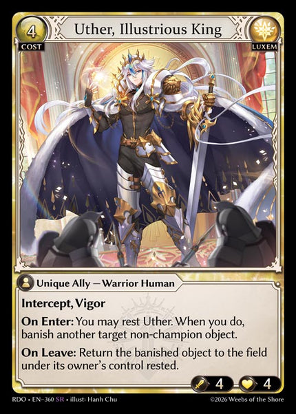 RDO-360 Uther, Illustrious King (Super Rare)