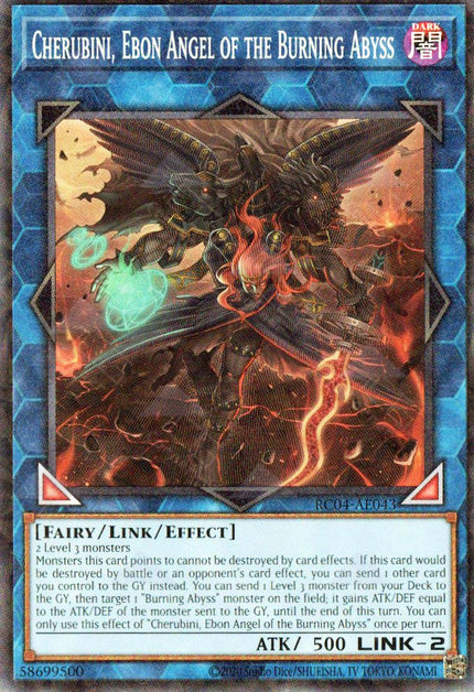 RC04-AE043 Cherubini, Ebon Angel of the Burning Abyss (CR)