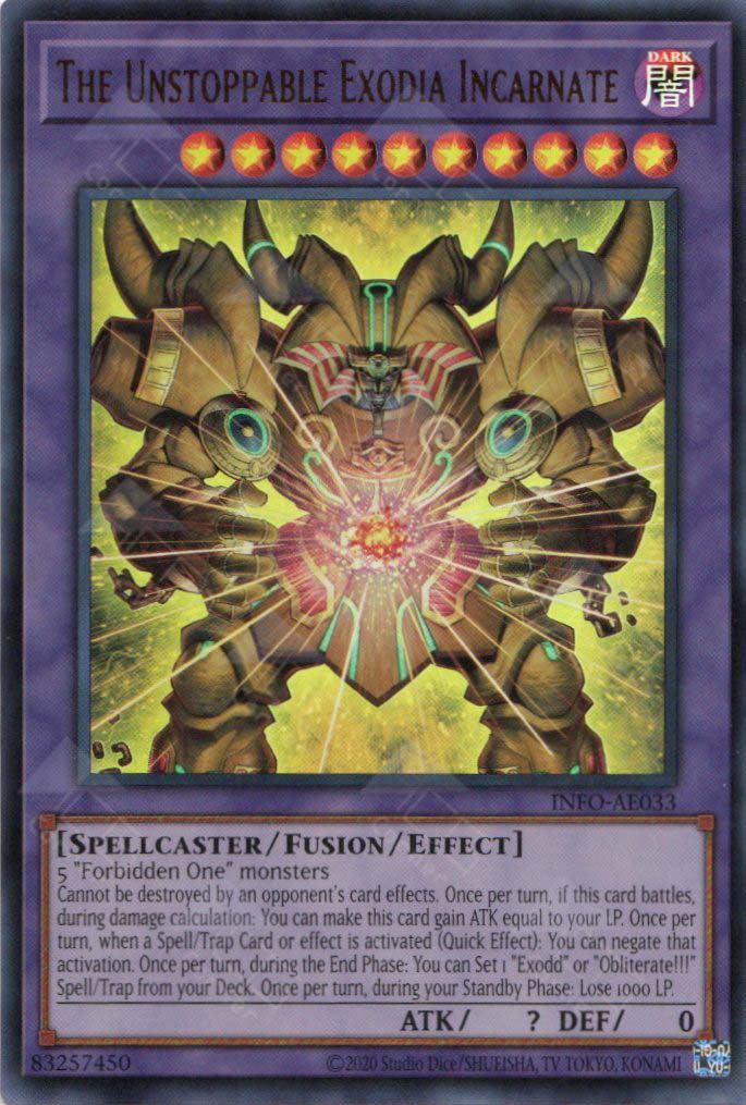 INFO-AE033 The Unstoppable Exodia Incarnate (UR) TCG Corner INFO-AE033 The Unstoppable Exodia Incarnate (UR) TCG Corner