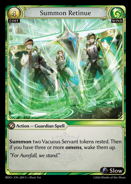 RDO-289 Summon Retinue (Uncommon)