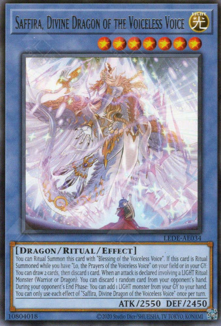 LEDE-AE034 Saffira, Divine Dragon of the Voiceless Voice (R)