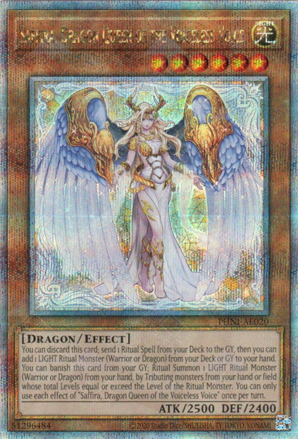 PHNI-AE020 Saffira, Dragon Queen of the Voiceless Voice (QCSR) (Status A)