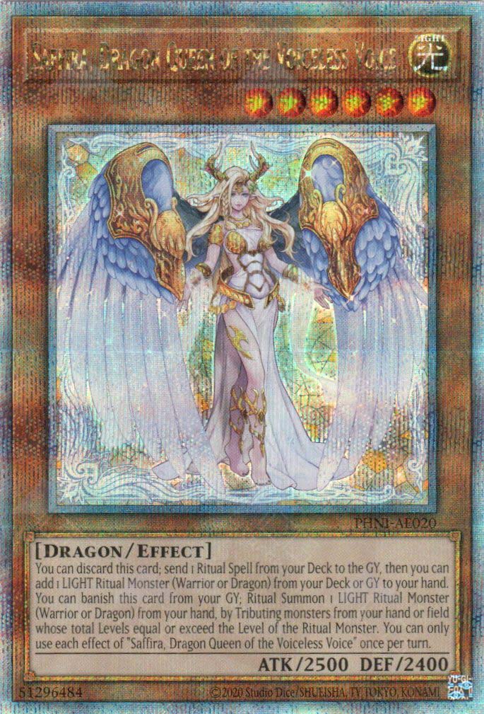 PHNI-AE020 Saffira, Dragon Queen of the Voiceless Voice (QCSR) (Status A)