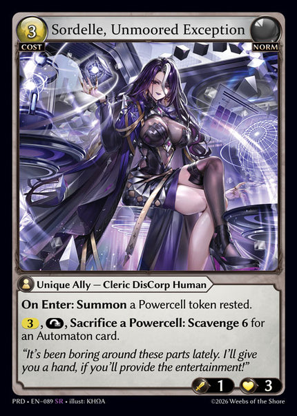 PRD-089 Sordelle, Unmoored Exception (SR)