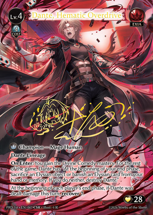 PRD-1st-007 Dante, Hematic Overdrive (CSR)
