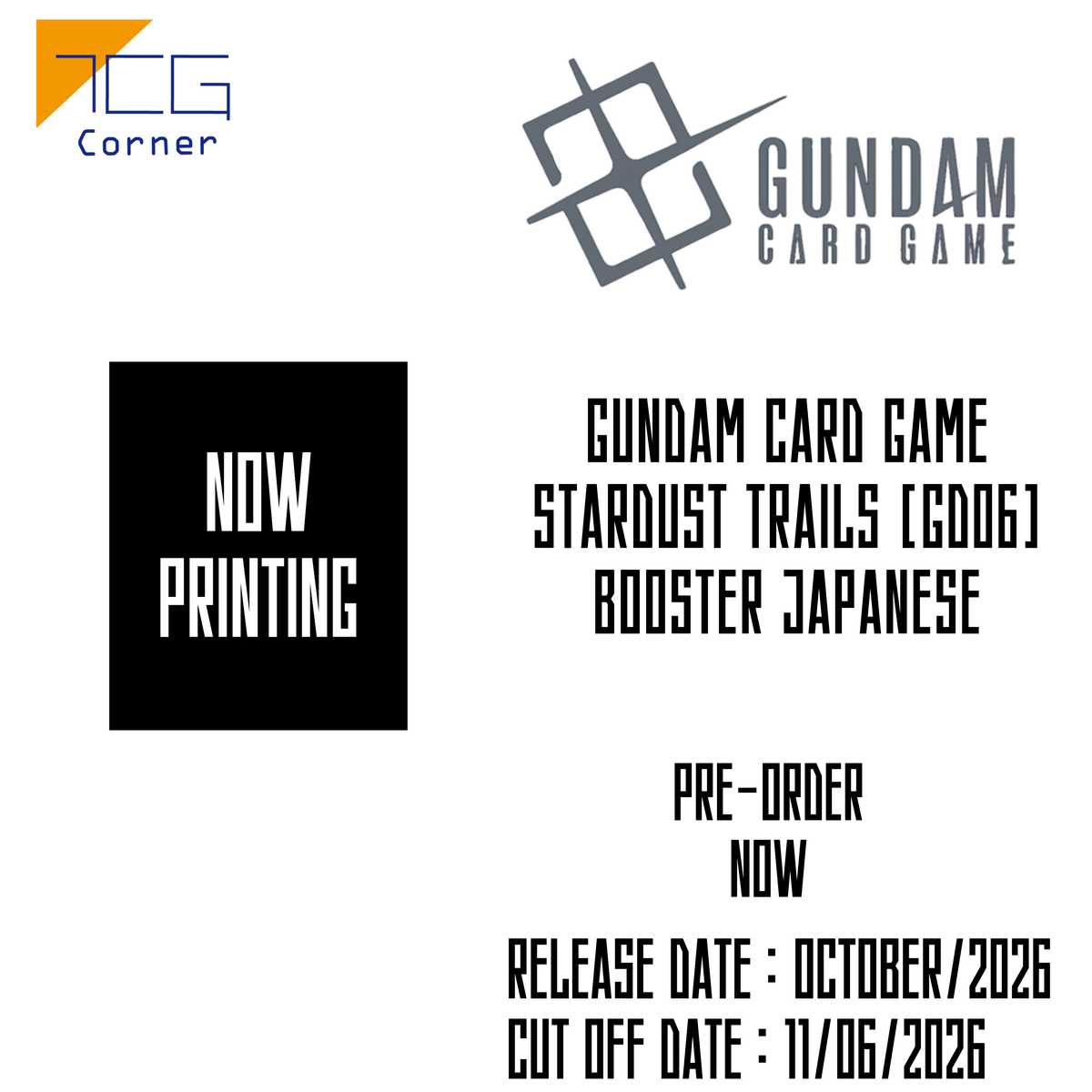 Gundam Card Game Stardust Trails [GD06] Booster Japanese Pre-Order