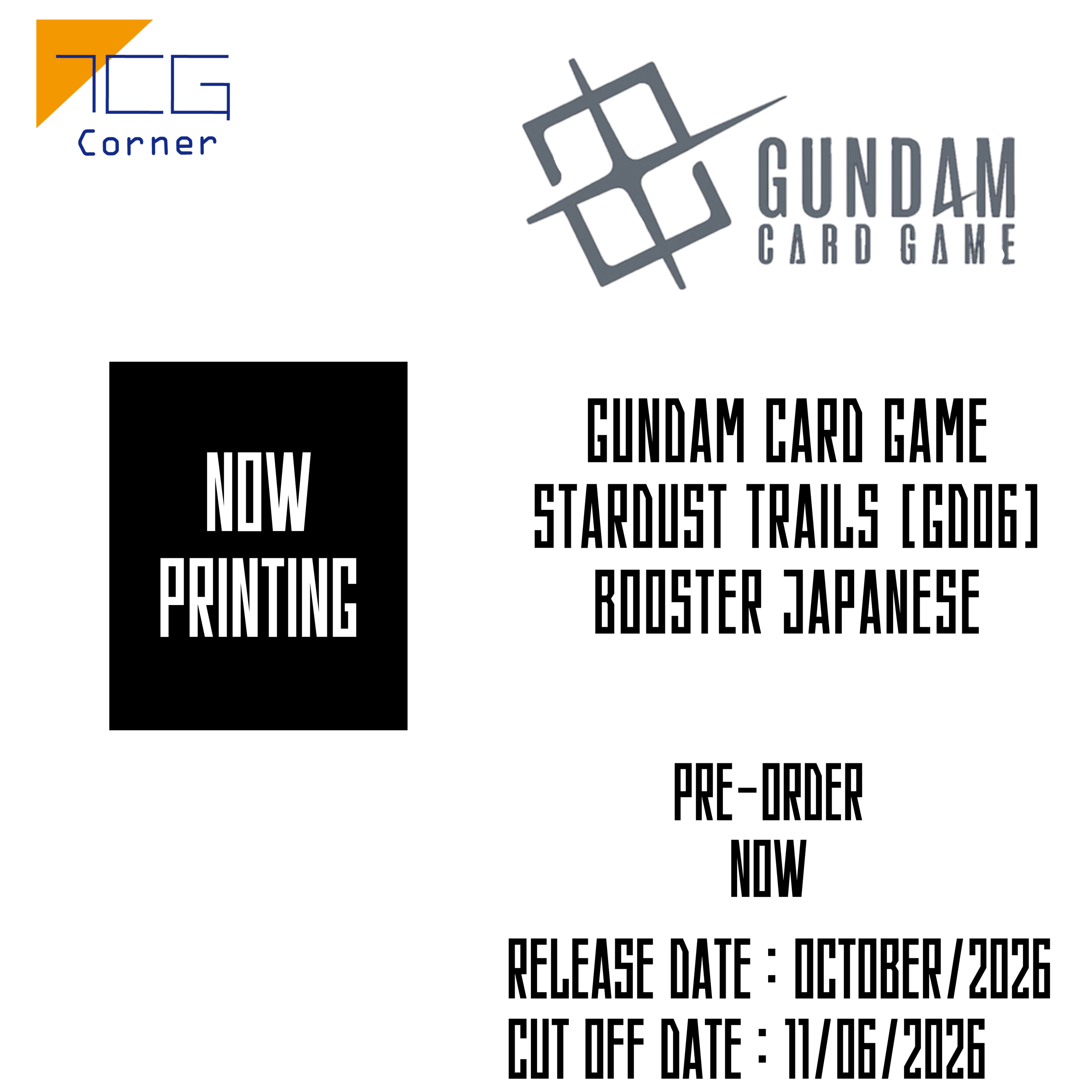 Gundam Card Game Stardust Trails [GD06] Booster Japanese Pre-Order