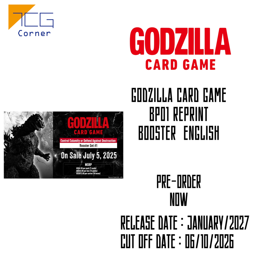 Godzilla Card Game BP01 Reprint Booster English Pre-Order